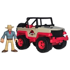Imaginext Jurassic Park World Jeep Car 2021 With Dr Grant Figure Set Lot